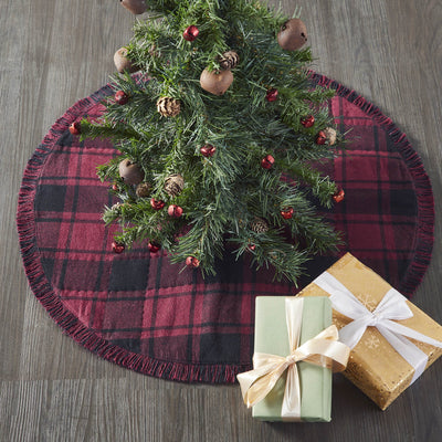 Cumberland Plaid Tree Skirt 24" - Primitive Star Quilt Shop