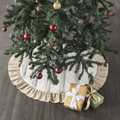 Grace Grain Sack Stripe Tree Skirt 36" - Primitive Star Quilt Shop