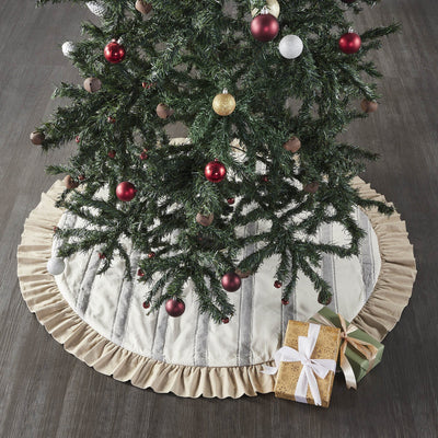 Grace Grain Sack Stripe Tree Skirt 48" - Primitive Star Quilt Shop