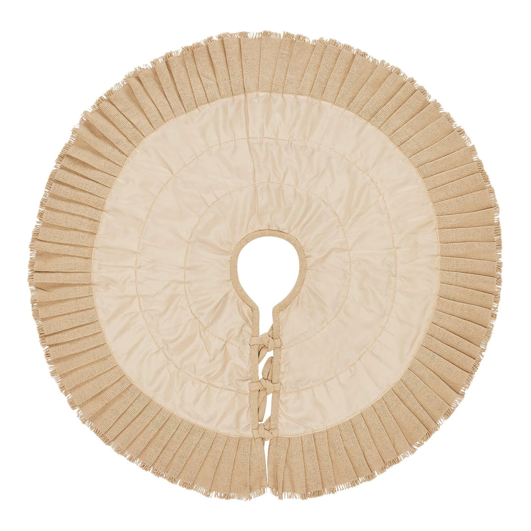 Burlap Natural Ruffled Tree Skirt 36