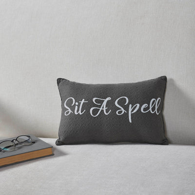 Sit A Spell Pillow 9.5x14" - Primitive Star Quilt Shop