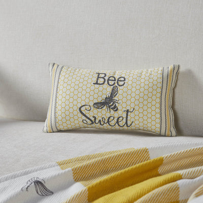 Buzzy Bees "Bee Sweet" Pillow 7x13" - Primitive Star Quilt Shop
