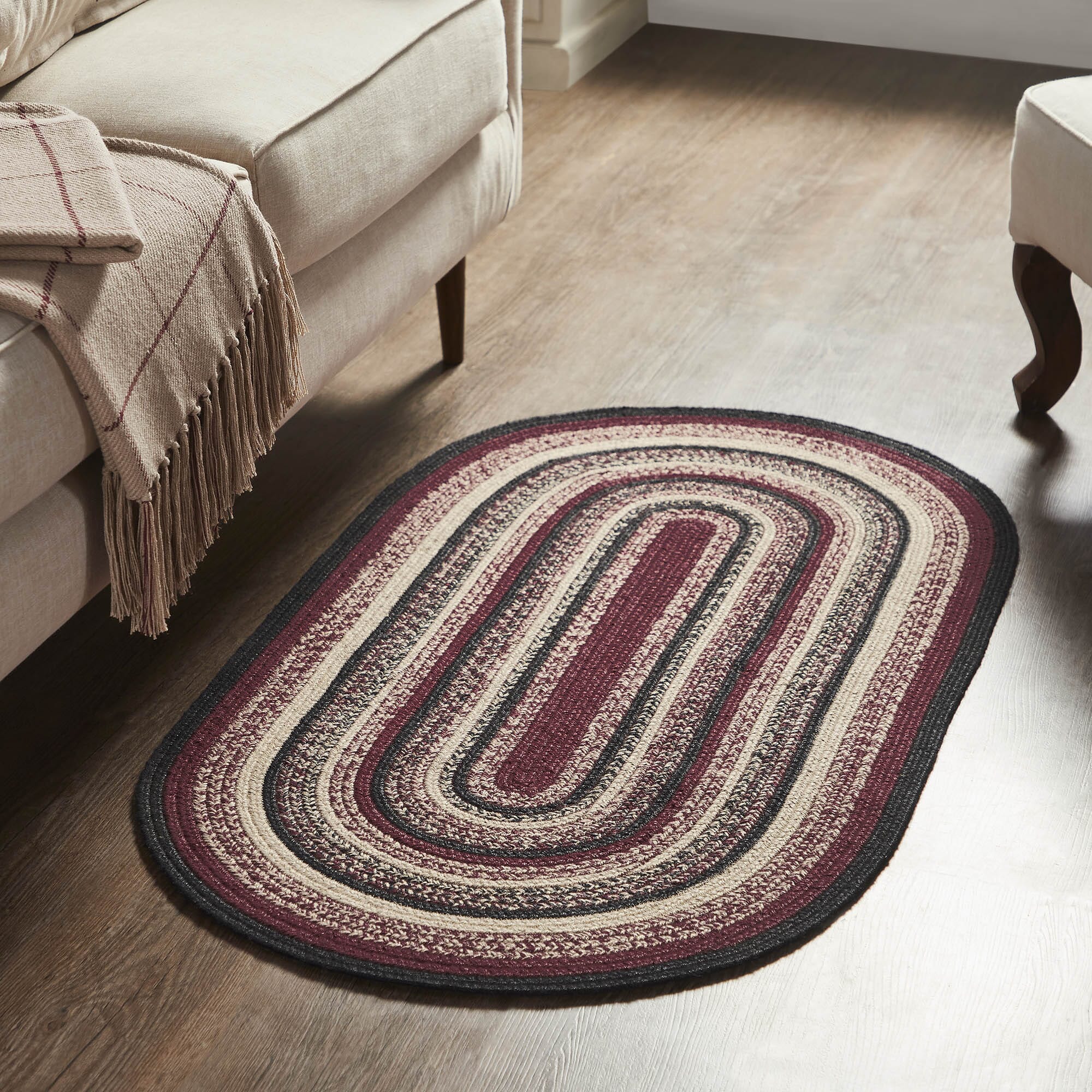 Cornbread Rug Connell Oval Braided Rug 27x48