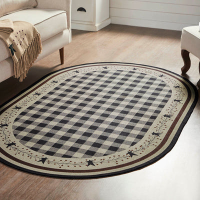 Pip Vinestar Indoor/Outdoor Oval Rug 4x6' - Primitive Star Quilt Shop