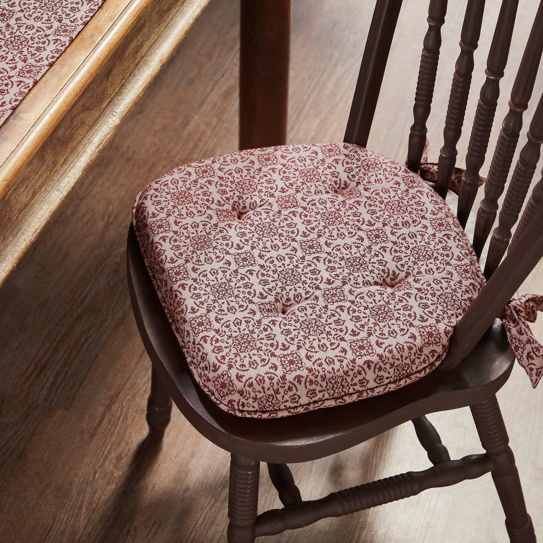Custom House Burgundy Woven Chair Pad - Main Image