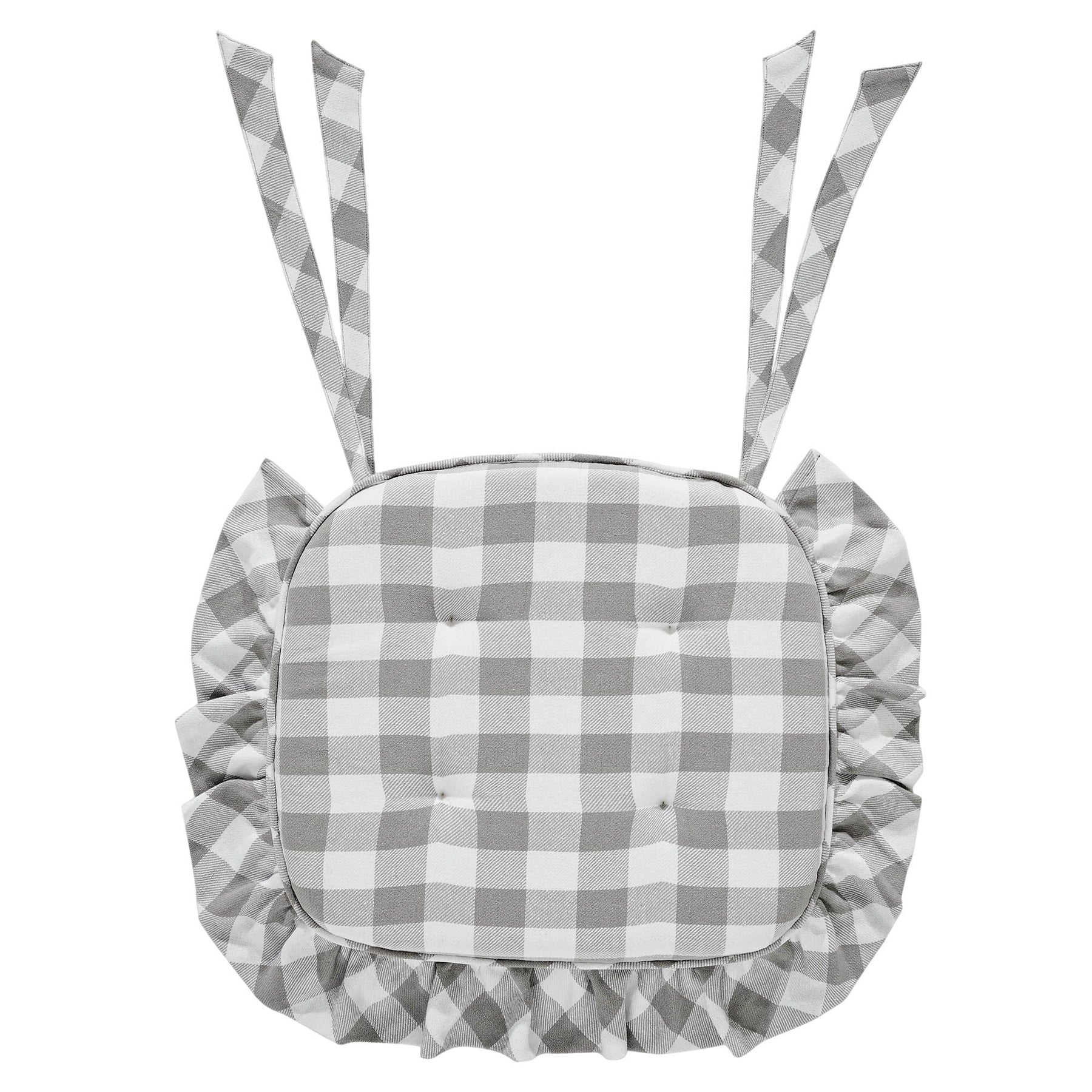Gray buffalo check chair cushions online