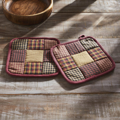 Heritage Farms Primitive Check Pot Holder - Set of 2 - Primitive Star Quilt Shop