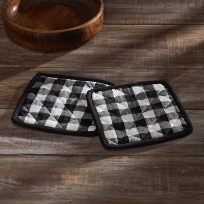 Annie Black Buffalo Check Pot Holder - Set of 2 - Primitive Star Quilt Shop