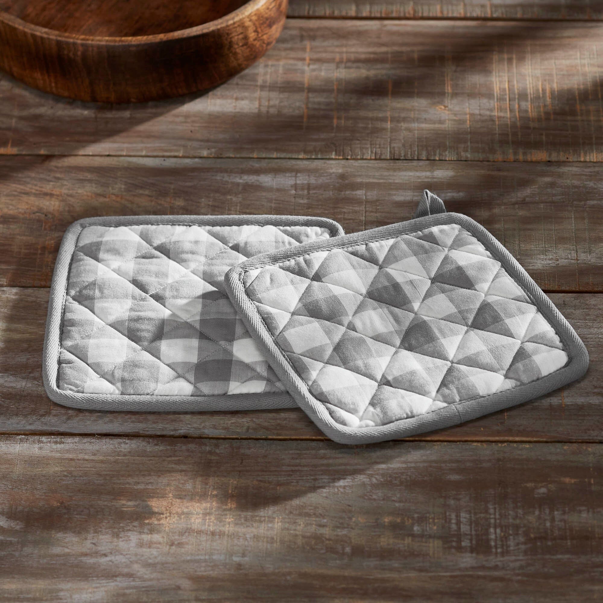 Annie Grey Buffalo Check Pot Holder - Set of 2