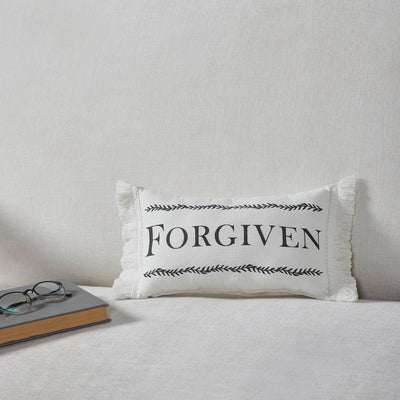 Risen "Forgiven" Pillow 7x13" - Primitive Star Quilt Shop