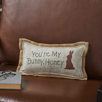 Spring In Bloom "You're My Bunny Honey" Pillow 7x13" - Primitive Star Quilt Shop