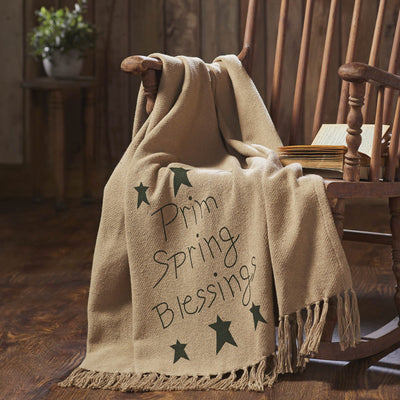 Spring In Bloom Woven Throw - Primitive Star Quilt Shop