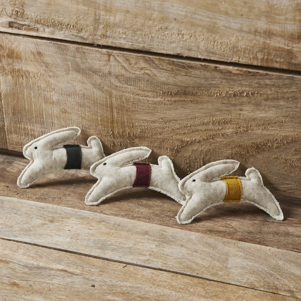 Spring In Bloom Primitive Leaping Bunny Bowl Filler