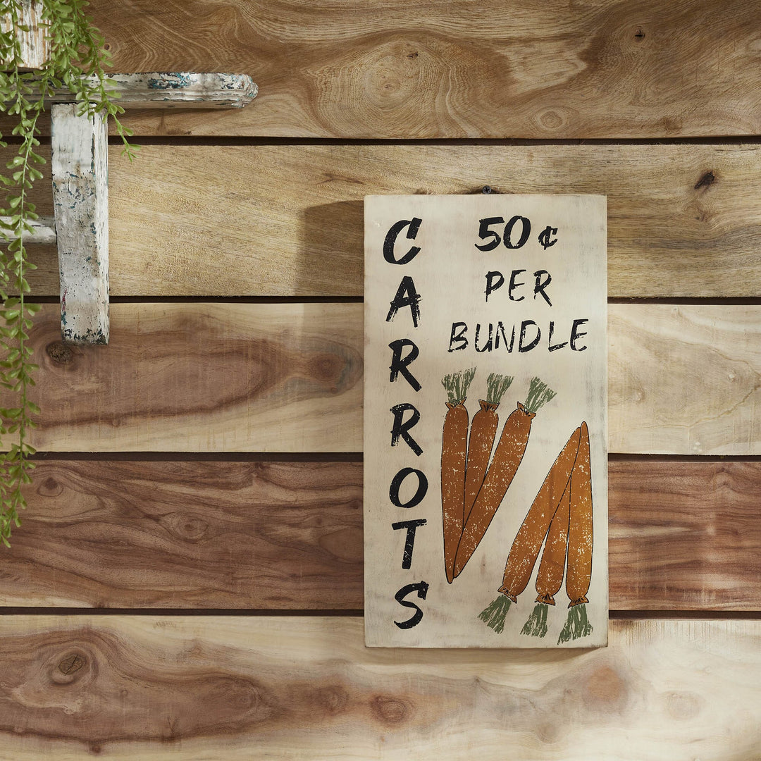 Carrot Wood Sign - 15x8