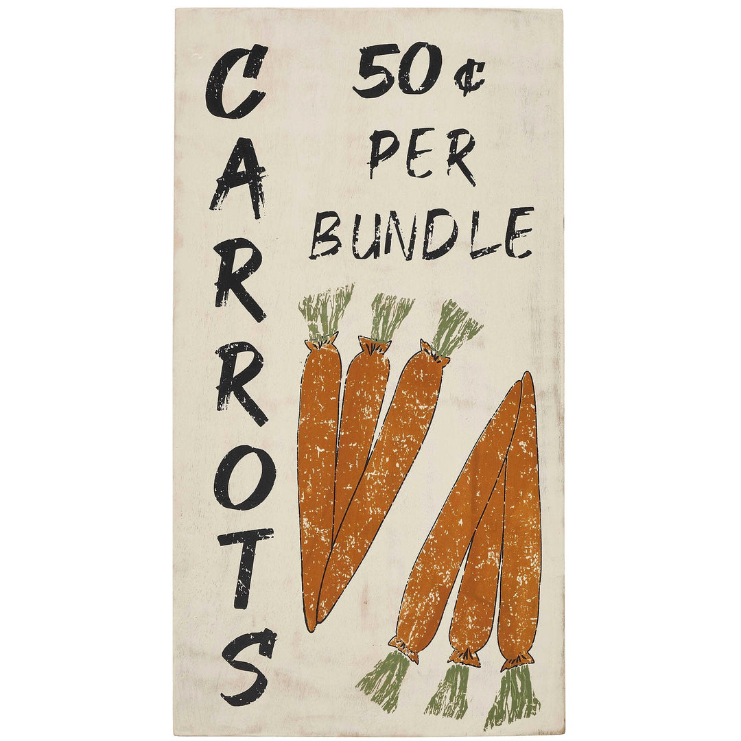 Carrot Wood Sign - 15x8