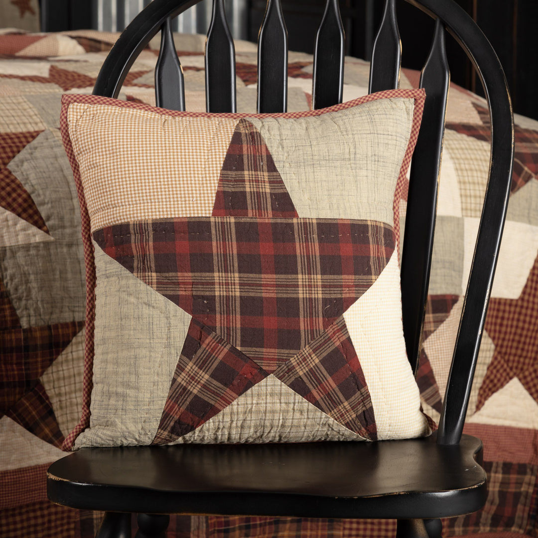 Abilene Star Quilted Pillow 16 Filled