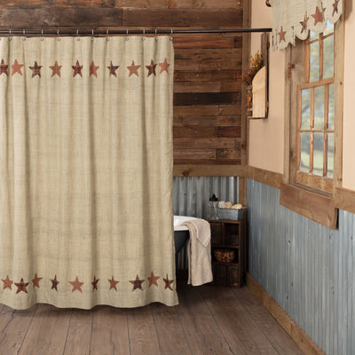 Abilene Star Shower Curtain - Primitive Star Quilt Shop
