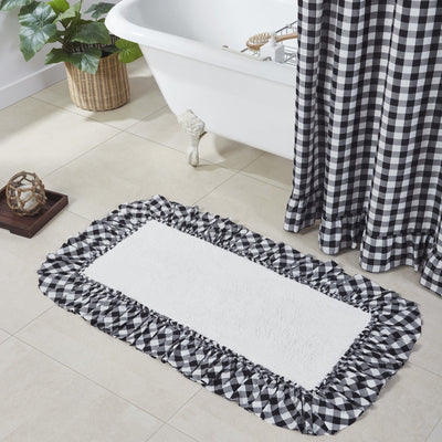 Annie Black Buffalo Check Bathmat 27x48" - Primitive Star Quilt Shop