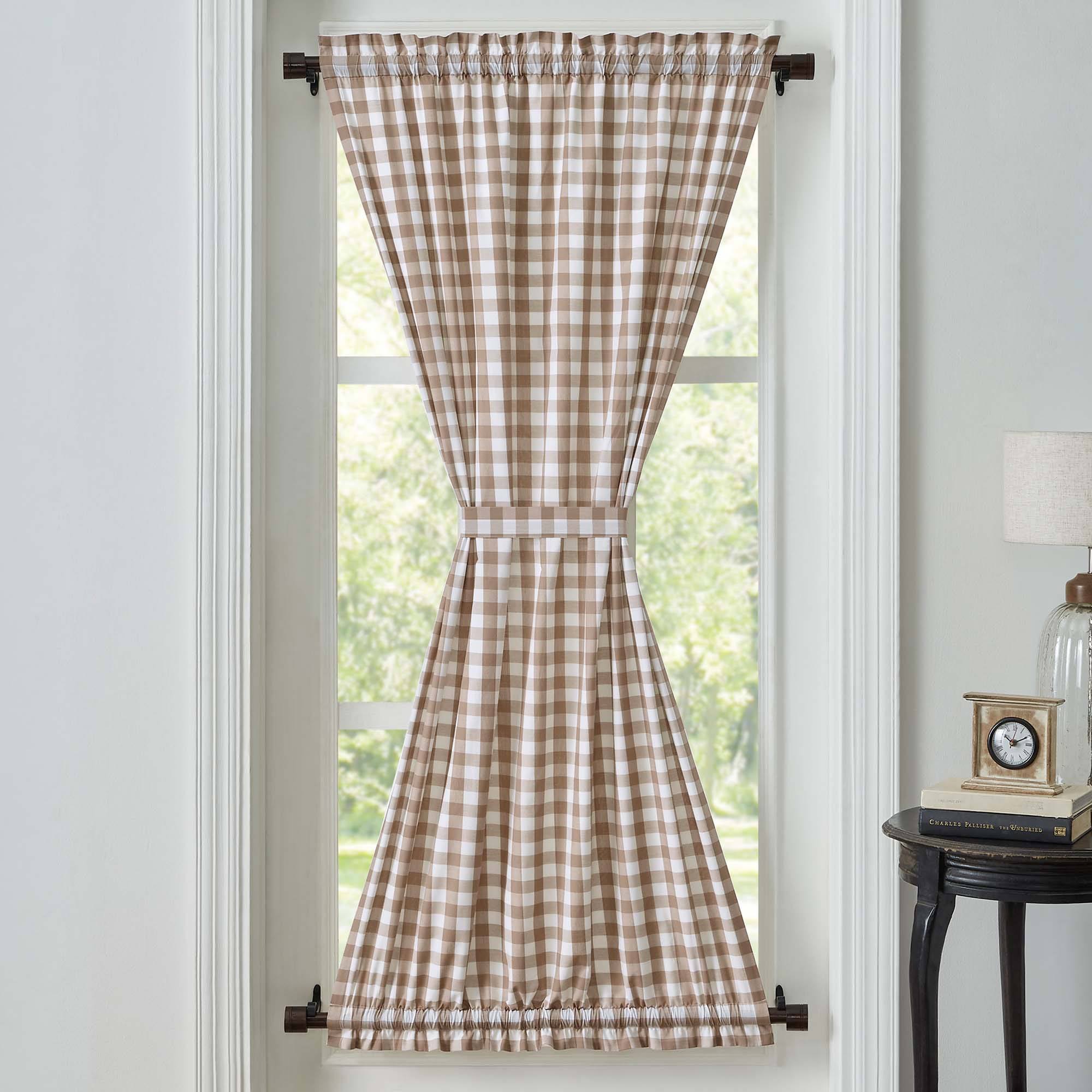バーバリーチェック　カーテン正規　Burberry Check Curtains Annie Portabella Buffalo Check Lined Door Panel Curtain 72