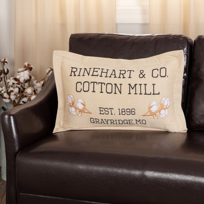 Ashmont Cotton Mill Co. Pillow 14x22" - Primitive Star Quilt Shop