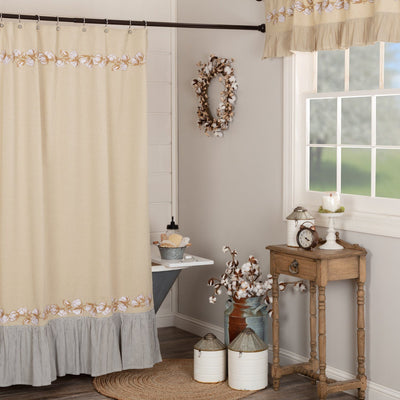 Ashmont Cotton Shower Curtain - Primitive Star Quilt Shop