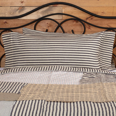 Ashmont Ticking Stripe King Pillow Case - Set of 2 - Primitive Star Quilt Shop