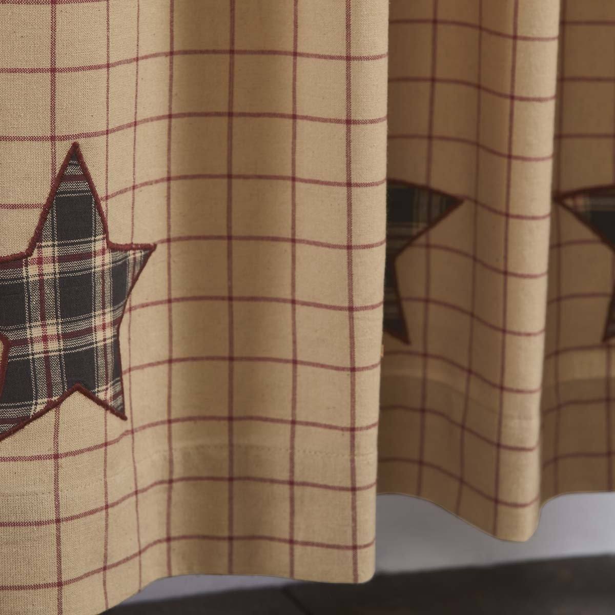 Vhc Brands Bingham Tier applique Star set di 2, bordeaux, L36 x