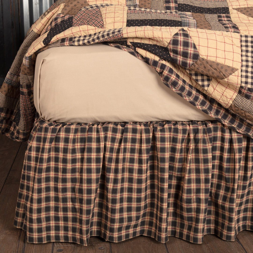 Black plaid bed skirt discount