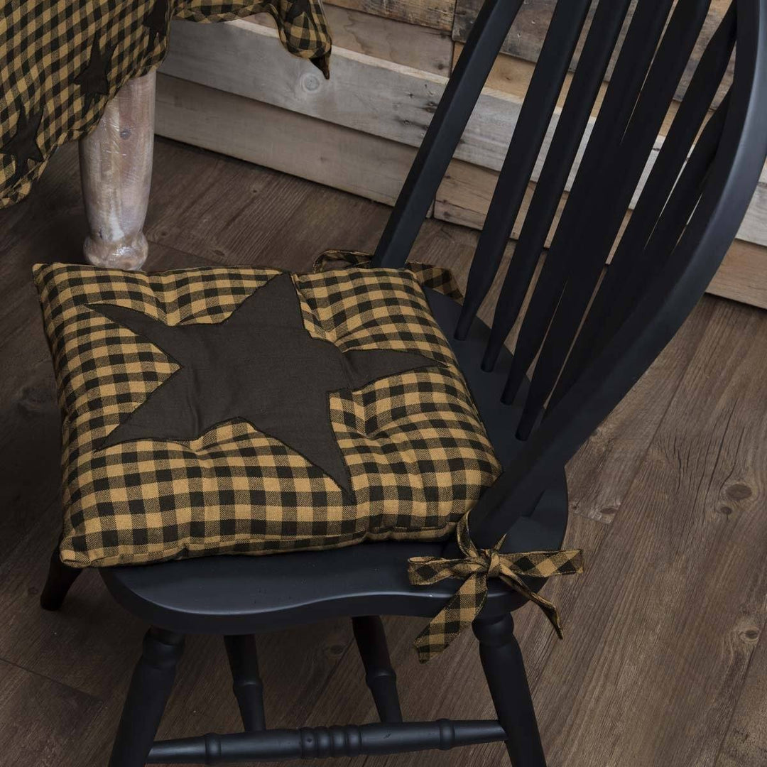 Black Star Chair Pad 14