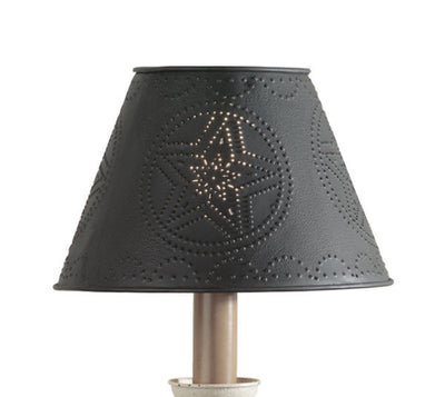 Black Star Metal Lamp Shade - 10" - Primitive Star Quilt Shop