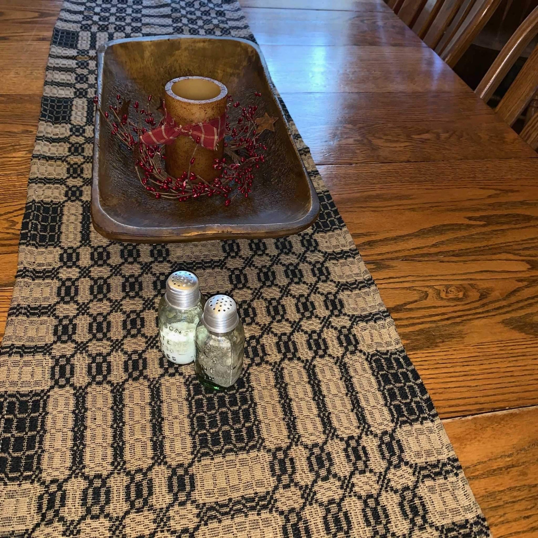 Tan table sale runner