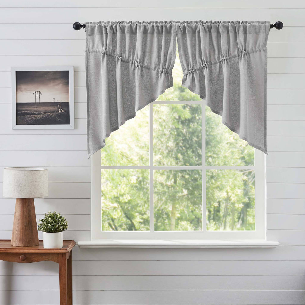 VHC Burlap Prairie Swag Curtains
