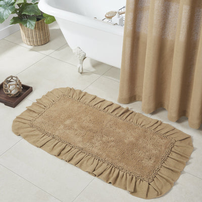 Burlap Natural Bathmat 27x48" - Primitive Star Quilt Shop