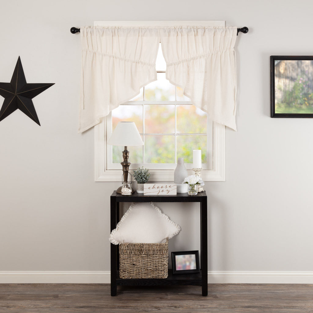 VHC Burlap Prairie Swag Curtains - Thumbnail 2