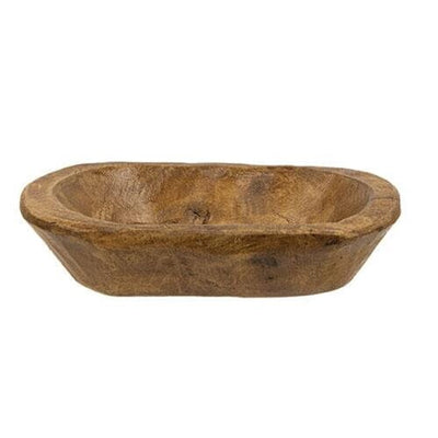 Carved Wood Petite Oval Bowl - Primitive Star Quilt Shop