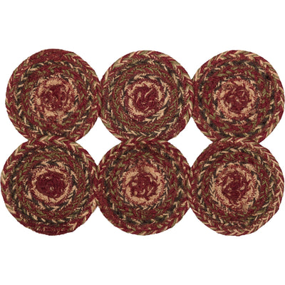 Cider Mill Braided Coaster 4" - Set of 6 - Primitive Star Quilt Shop