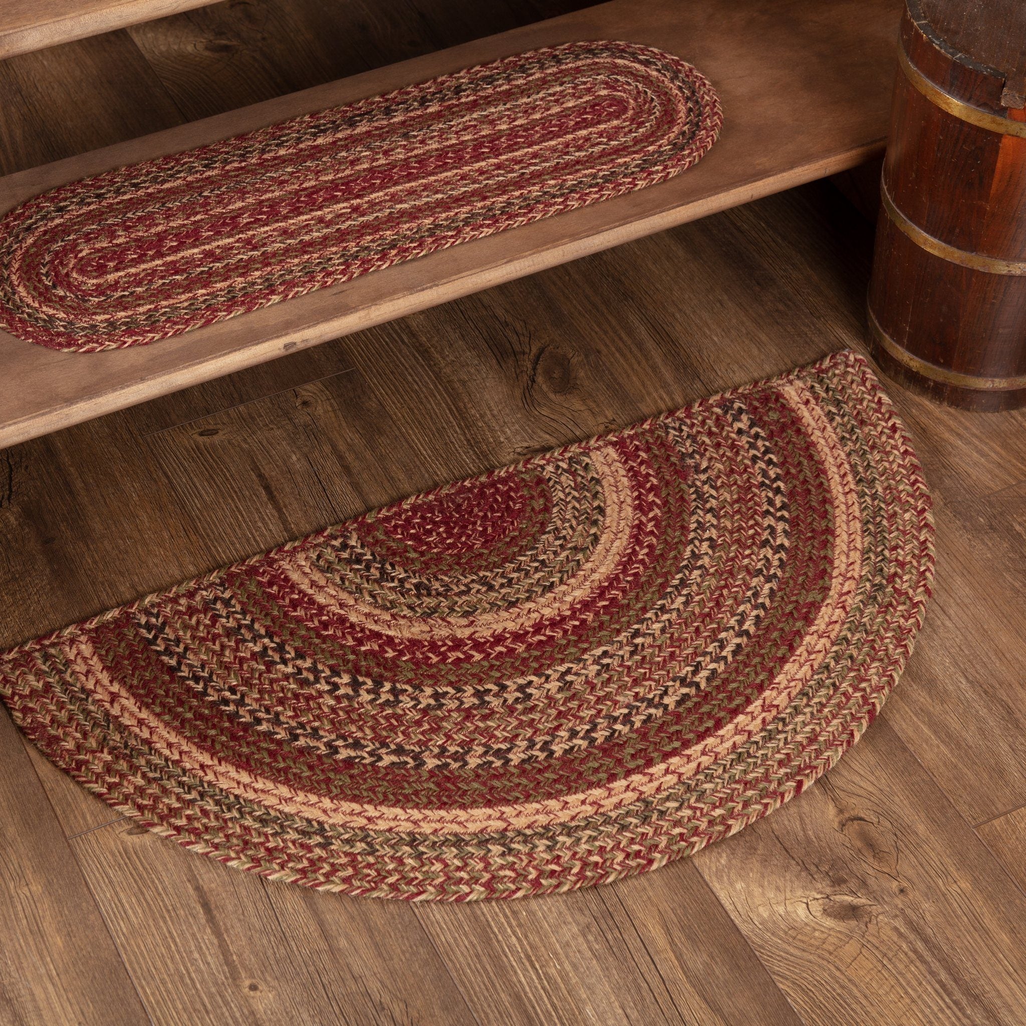 Cider Mill Half Circle Braided Rug 16.5x33