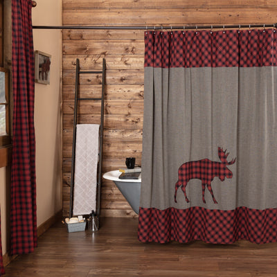Cumberland Moose Shower Curtain - Primitive Star Quilt Shop