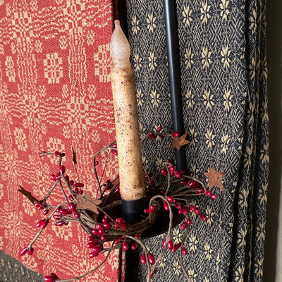 Cupboard Door Taper Candle Holder - Primitive Star Quilt Shop