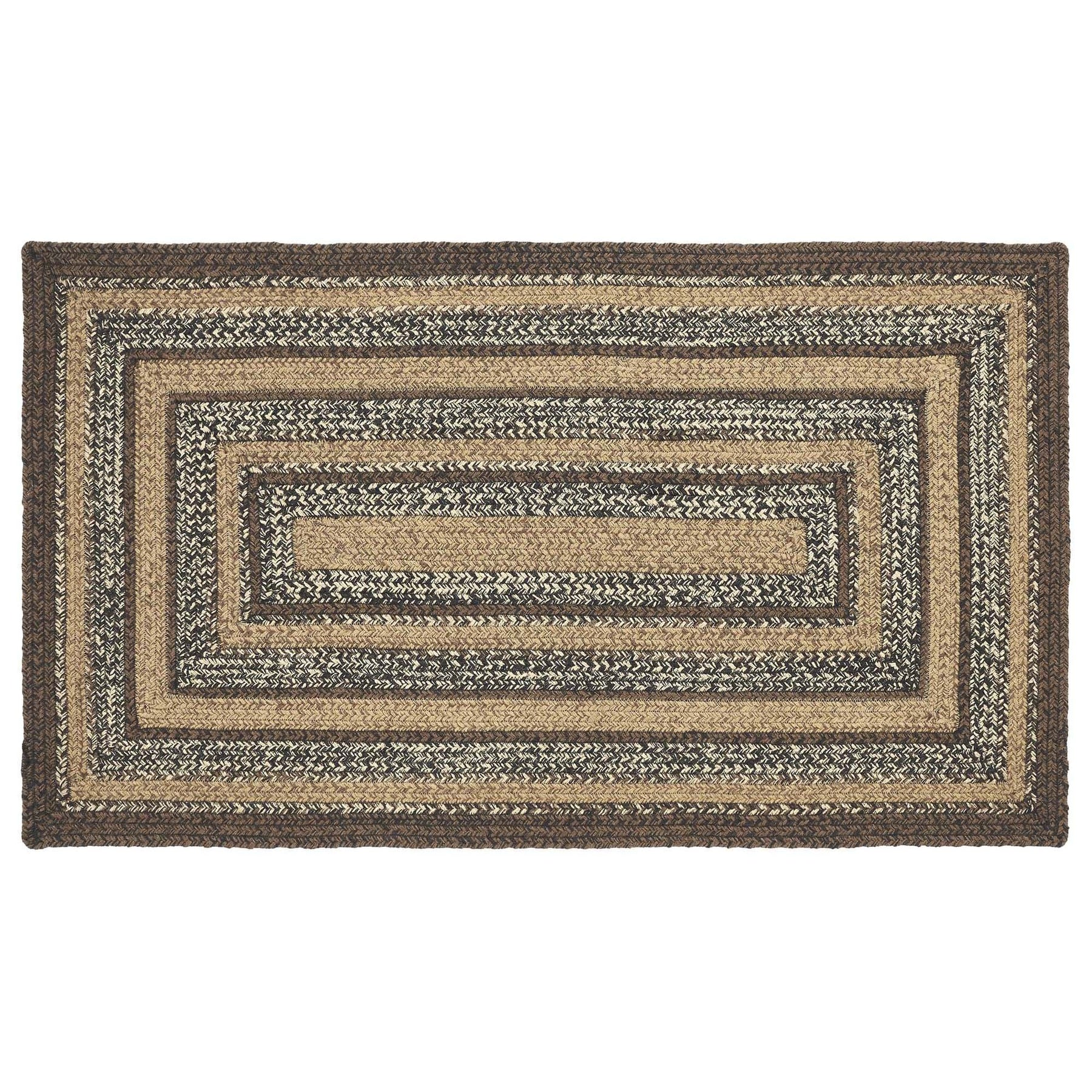 Espresso Rectangle Braided Rug 27x48