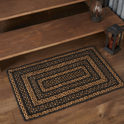 Farmhouse Star Rectangle Braided Rug 20x30" - Primitive Star Quilt Shop