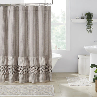 Florette Ruffled Lined Shower Curtain - Primitive Star Quilt Shop
