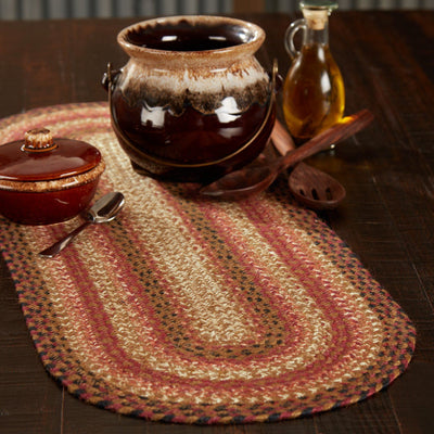 Ginger Spice Braided Oval Runner 13x36" Default - Primitive Star Quilt Shop
