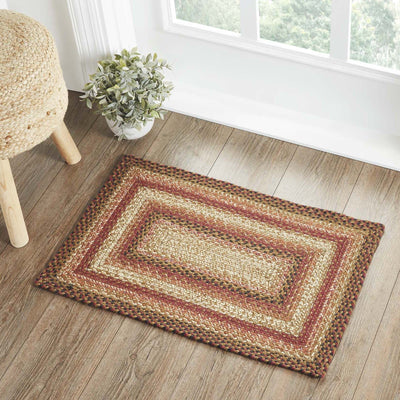 Ginger Spice Rectangle Braided Rug 20x30" - with Pad Default - Primitive Star Quilt Shop