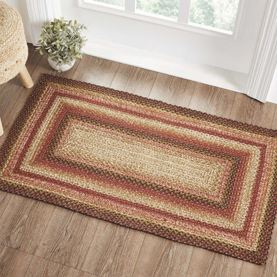 Ginger Spice Rectangle Braided Rug 27x48" - with Pad Default - Primitive Star Quilt Shop