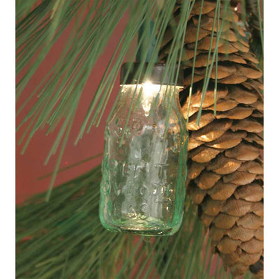 Glass Mini Mason Jar Light String Ornament Set - Primitive Star Quilt Shop