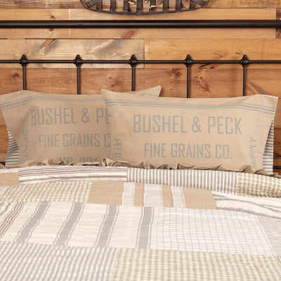 Grace Feed Sack Standard Pillow Case - Set of 2 - Primitive Star Quilt Shop