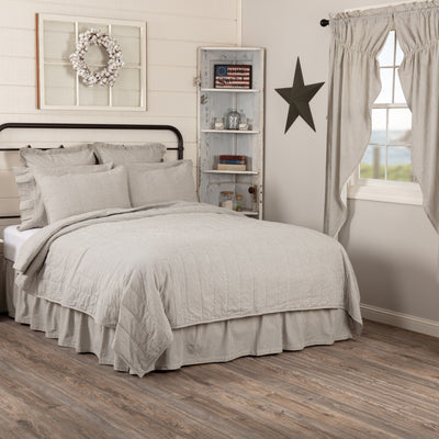 Hatteras Blue Seersucker Coverlet - Primitive Star Quilt Shop