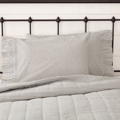 Hatteras Blue Seersucker Standard Pillow Case - Set of 2 - Primitive Star Quilt Shop