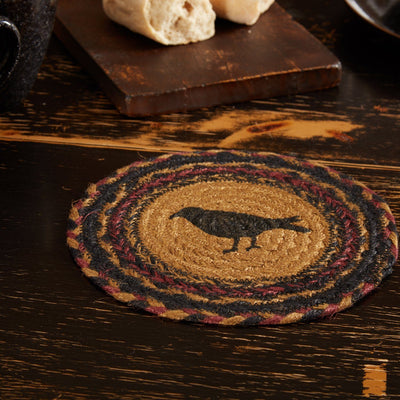 Heritage Farms Crow Braided Trivet 8" - Primitive Star Quilt Shop